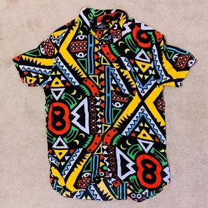 Forever 21 Geometric Button Up